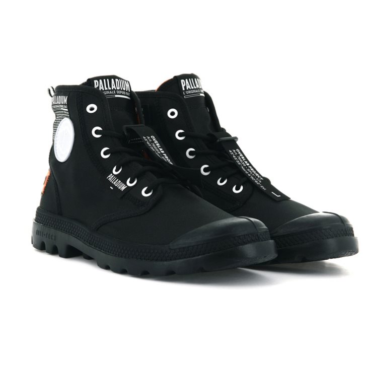 Pánské Boty Palladium Pampa Lite Overlab Černé | CZ HSA-76P